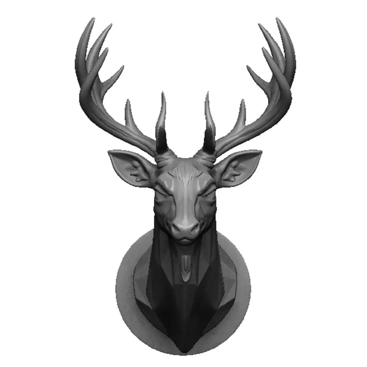 deer head 3D print model_0