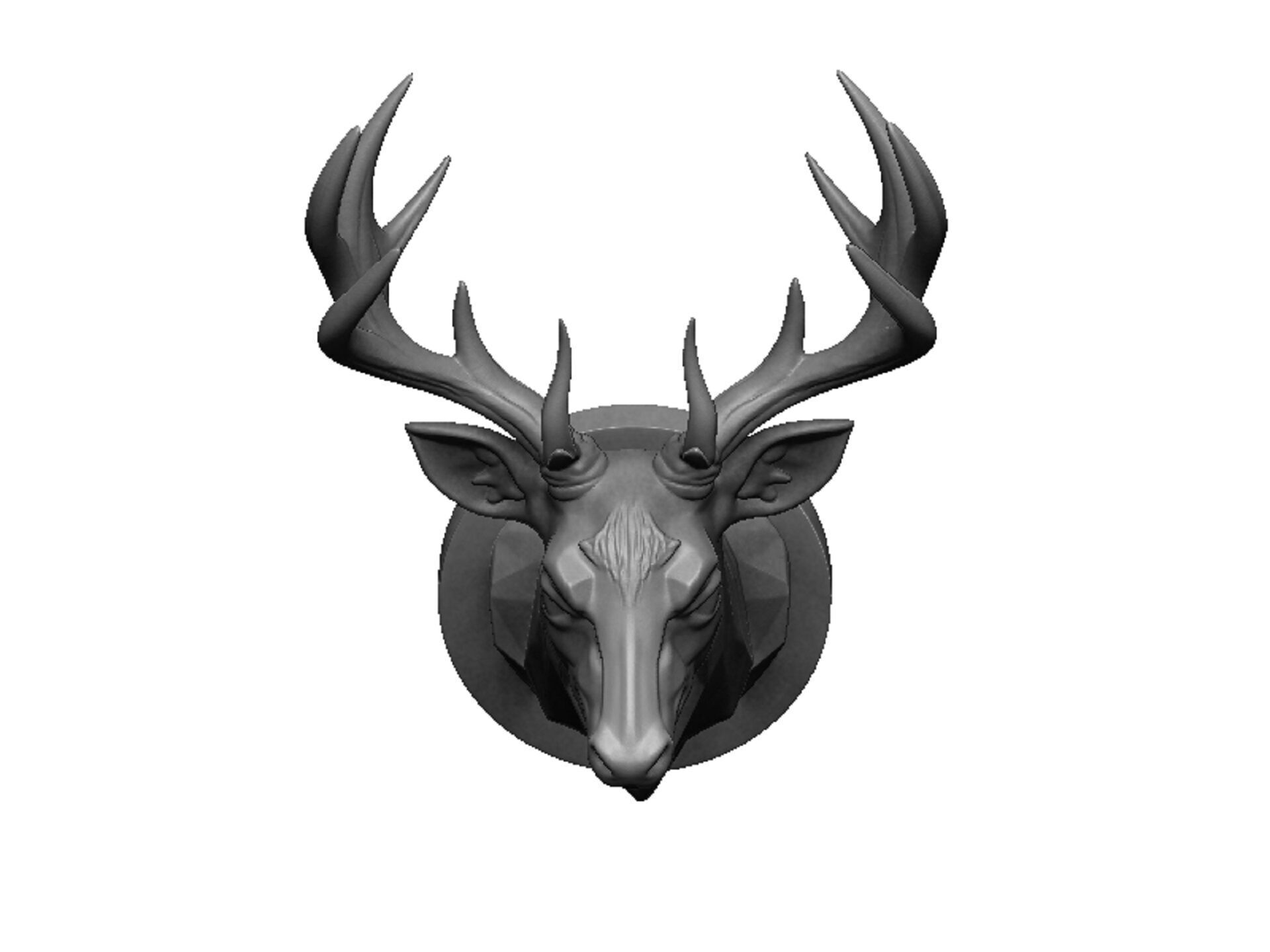 deer head 3D print model_5