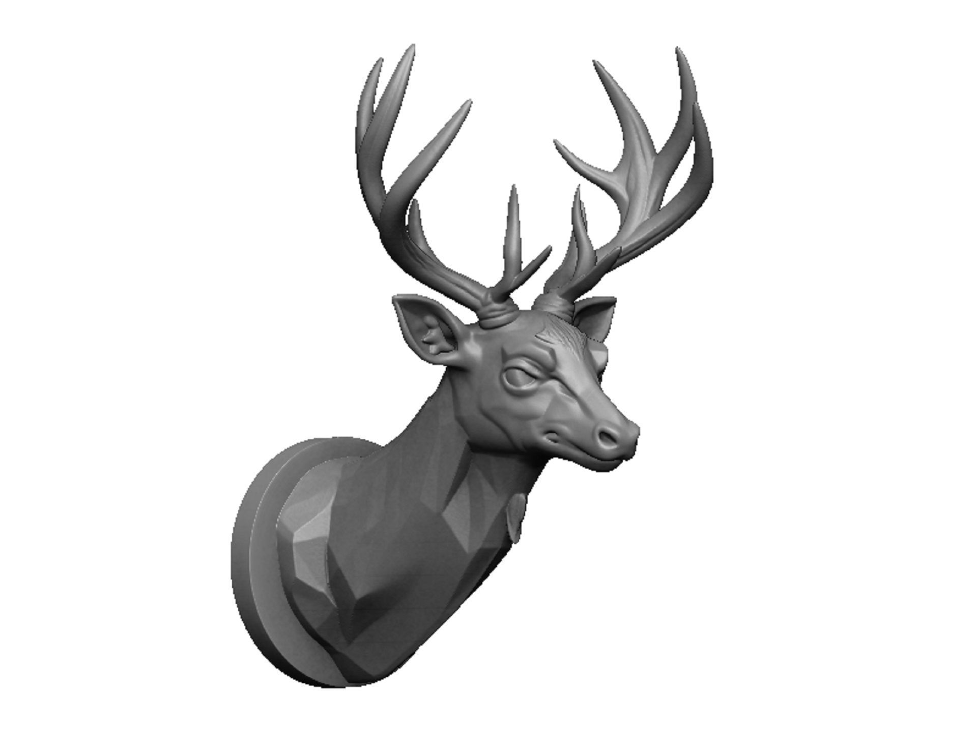 deer head 3D print model_1