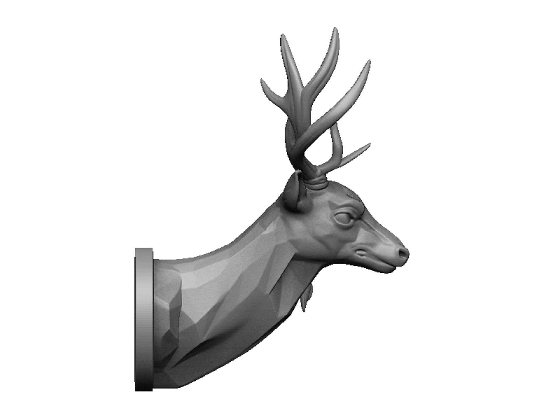 deer head 3D print model_2