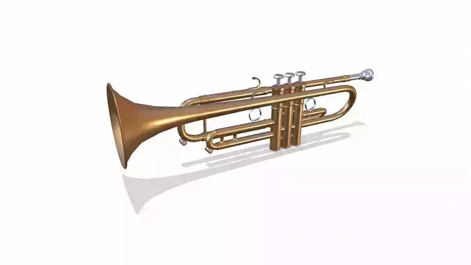 Trumpet Musical Instrument Low-poly PBR Low-poly 3D model