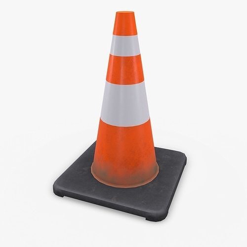 Traffic Cone Low-poly PBR Free low-poly 3D model