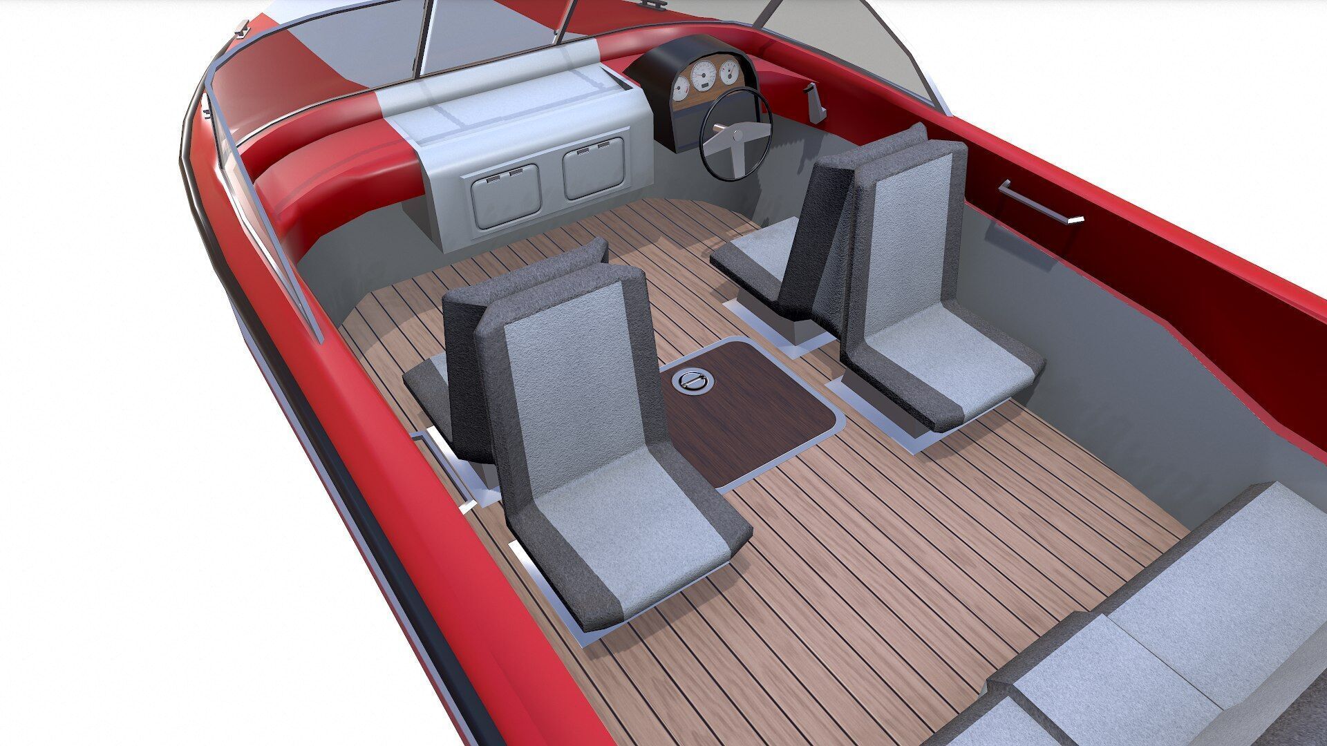 Speedboat 8 Low-poly PBR Low-poly 3D model_14