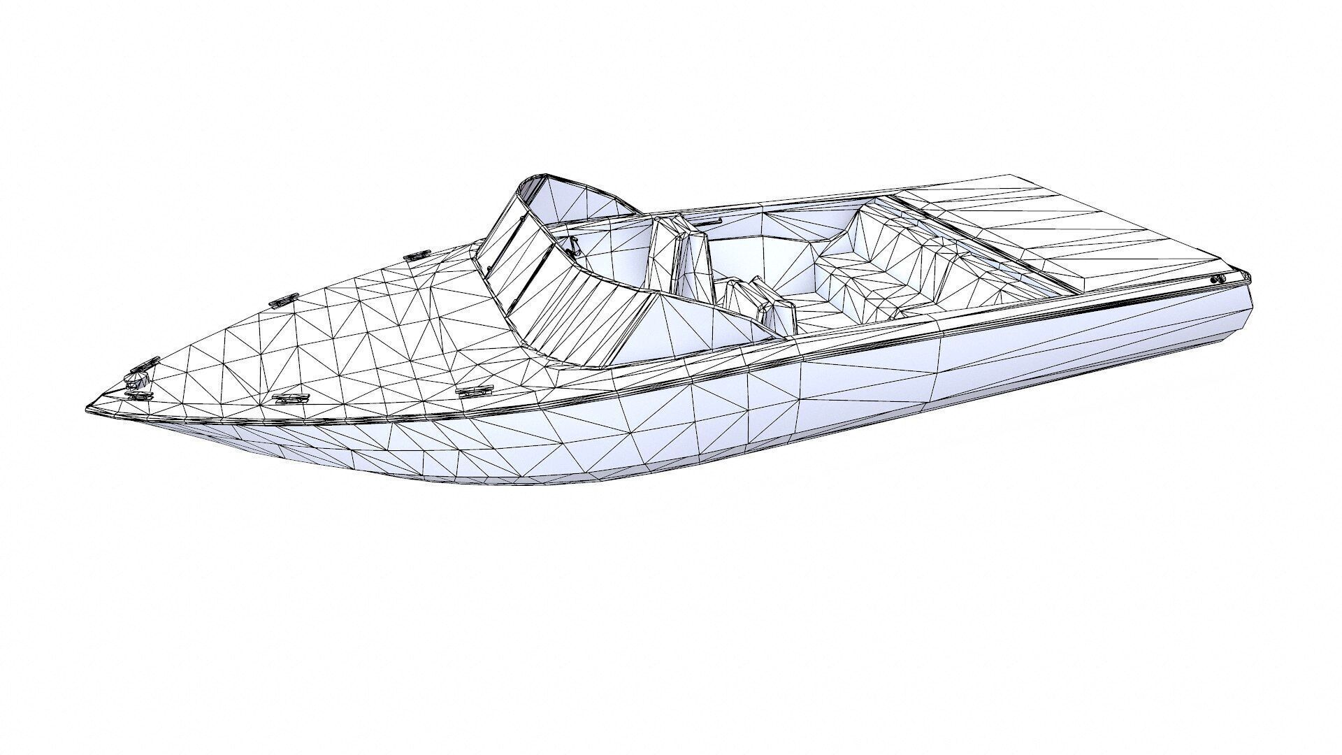 Speedboat 8 Low-poly PBR Low-poly 3D model_22