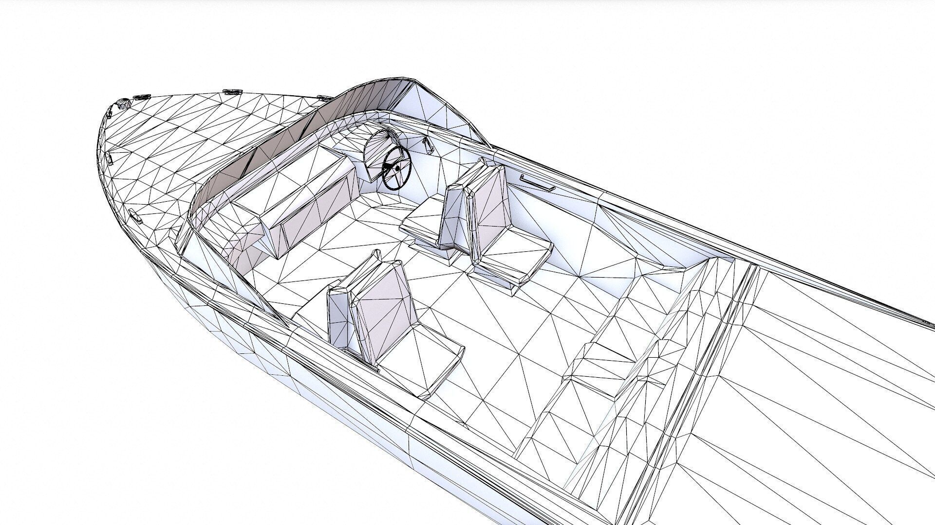 Speedboat 8 Low-poly PBR Low-poly 3D model_24