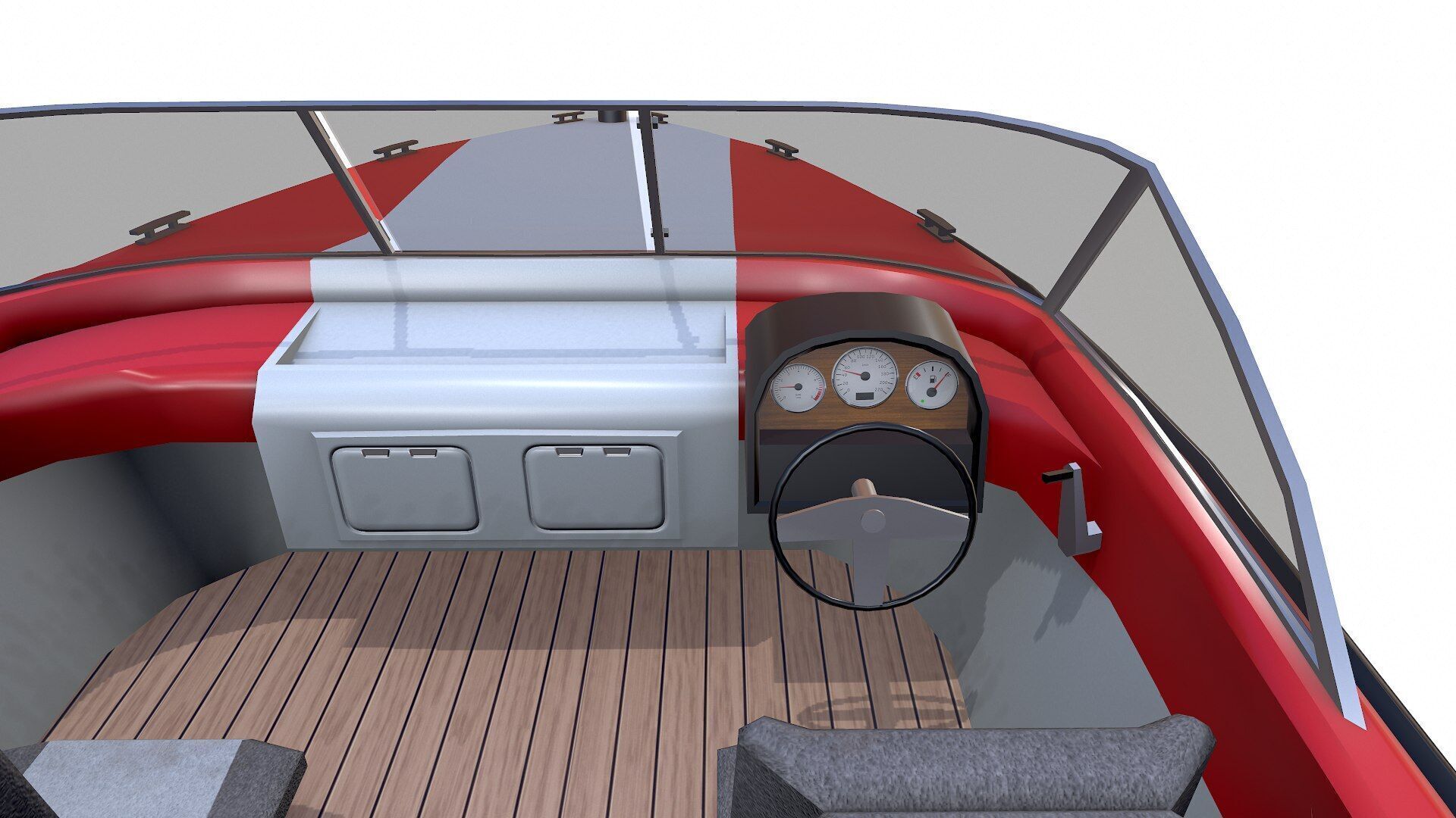 Speedboat 8 Low-poly PBR Low-poly 3D model_15