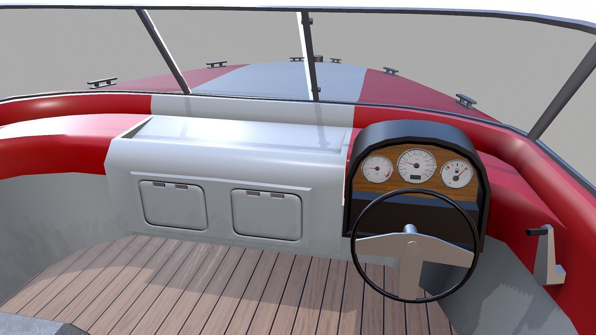 Speedboat 8 Low-poly PBR Low-poly 3D model_18