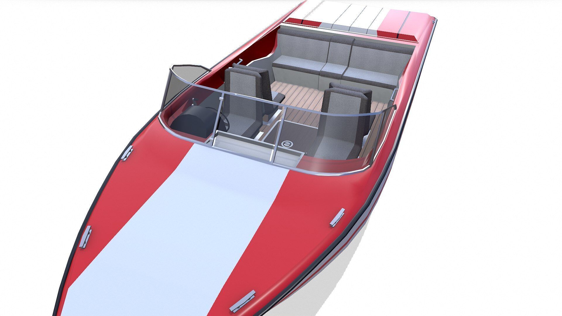 Speedboat 8 Low-poly PBR Low-poly 3D model_13