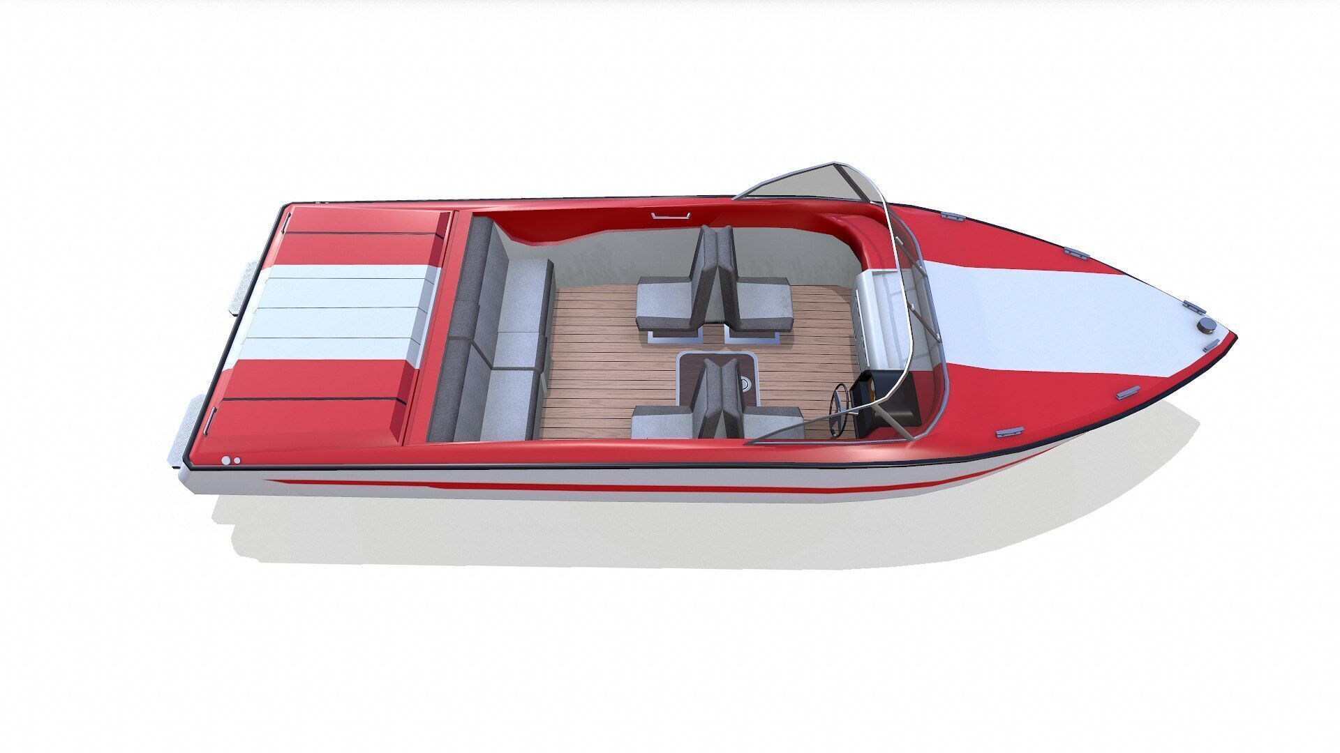 Speedboat 8 Low-poly PBR Low-poly 3D model_9