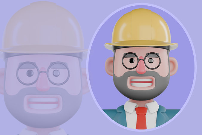 Stylized 3D Male Geologist Character - Cartoon Earth Scientist 3D model