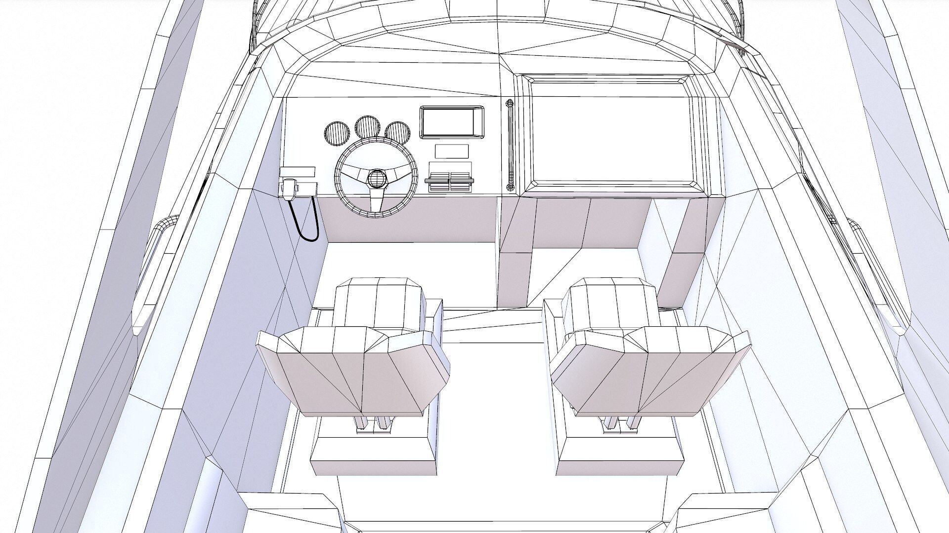 Speedboat 015 Low-poly PBR Low-poly 3D model_23