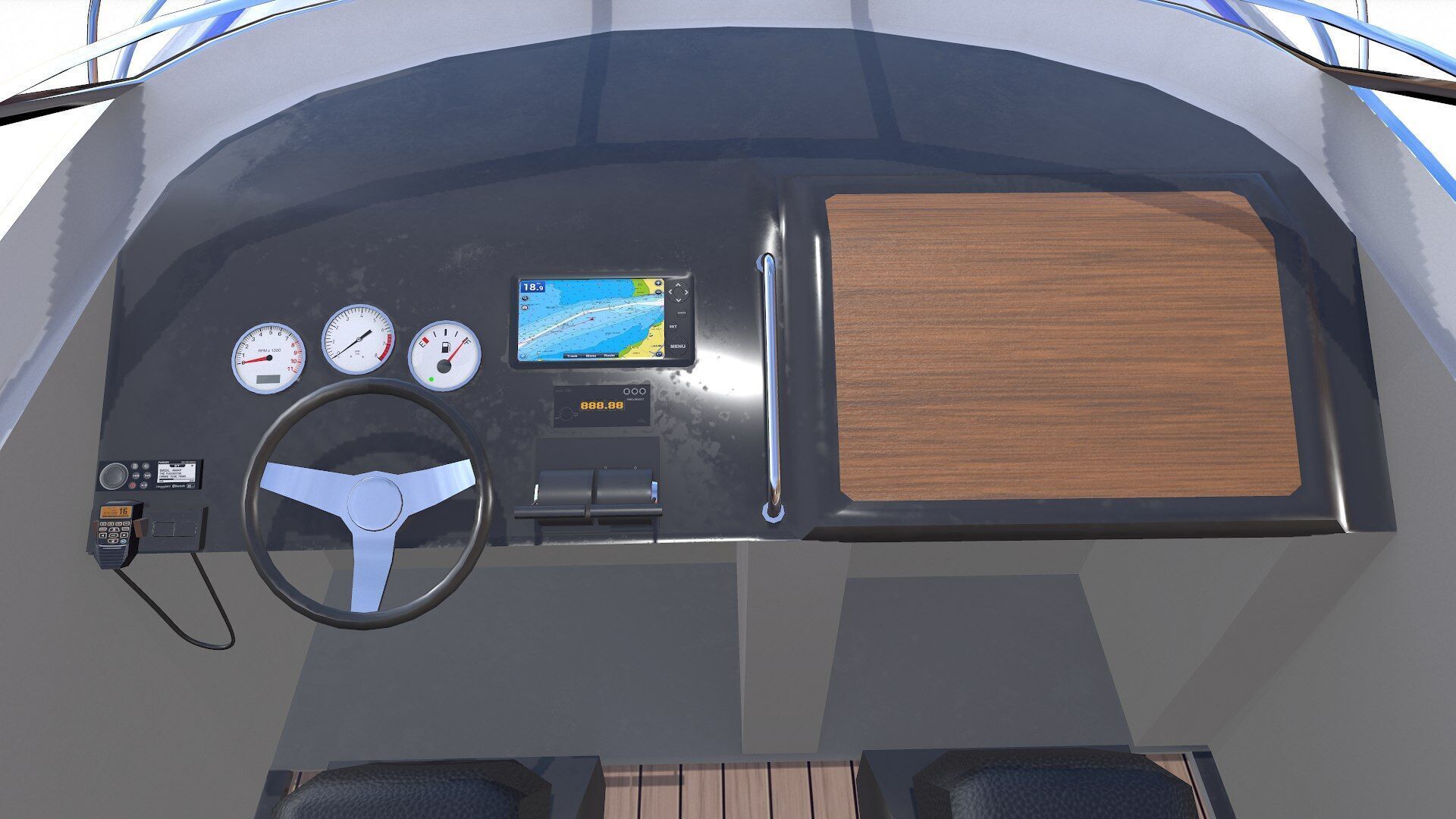 Speedboat 015 Low-poly PBR Low-poly 3D model_14