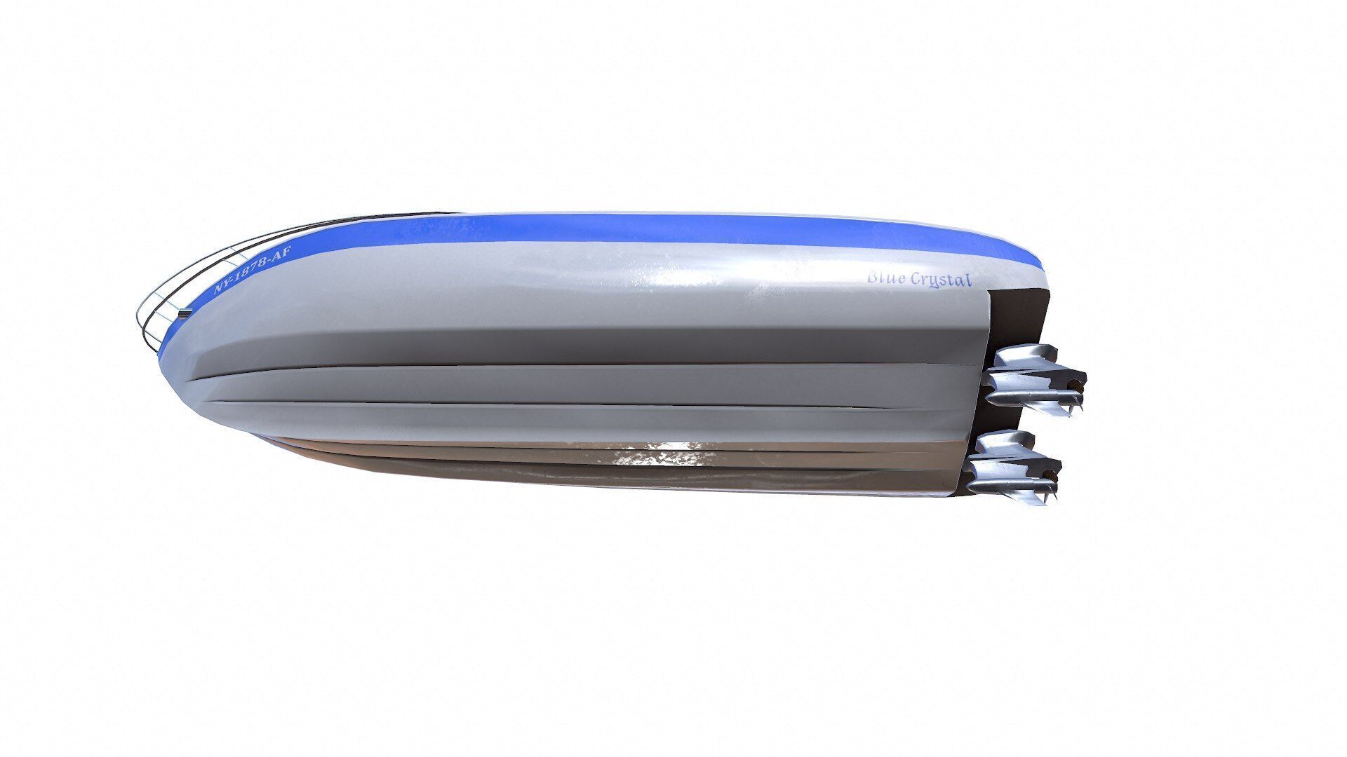 Speedboat 015 Low-poly PBR Low-poly 3D model_17