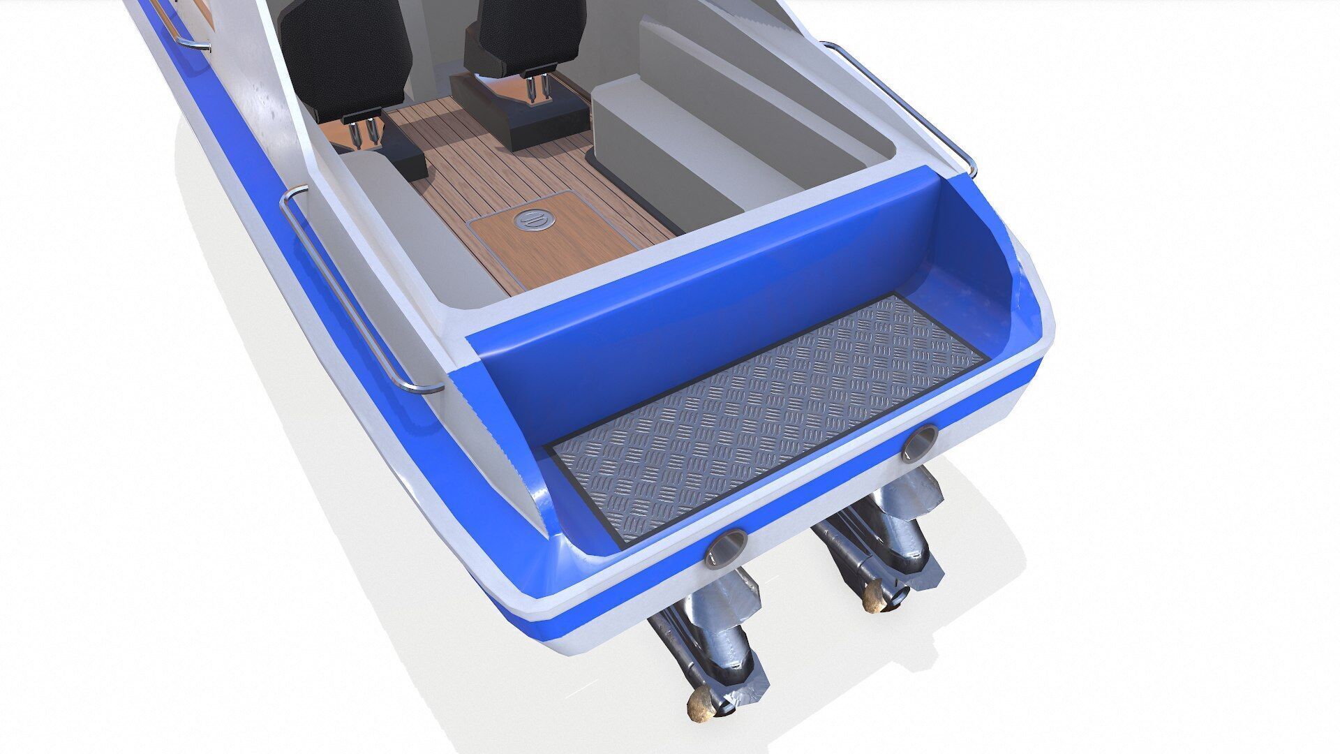 Speedboat 015 Low-poly PBR Low-poly 3D model_16