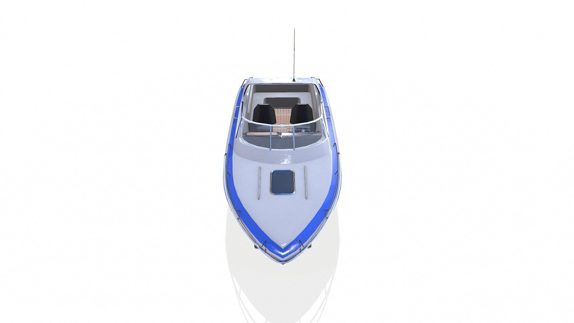 Speedboat 015 Low-poly PBR Low-poly 3D model_12
