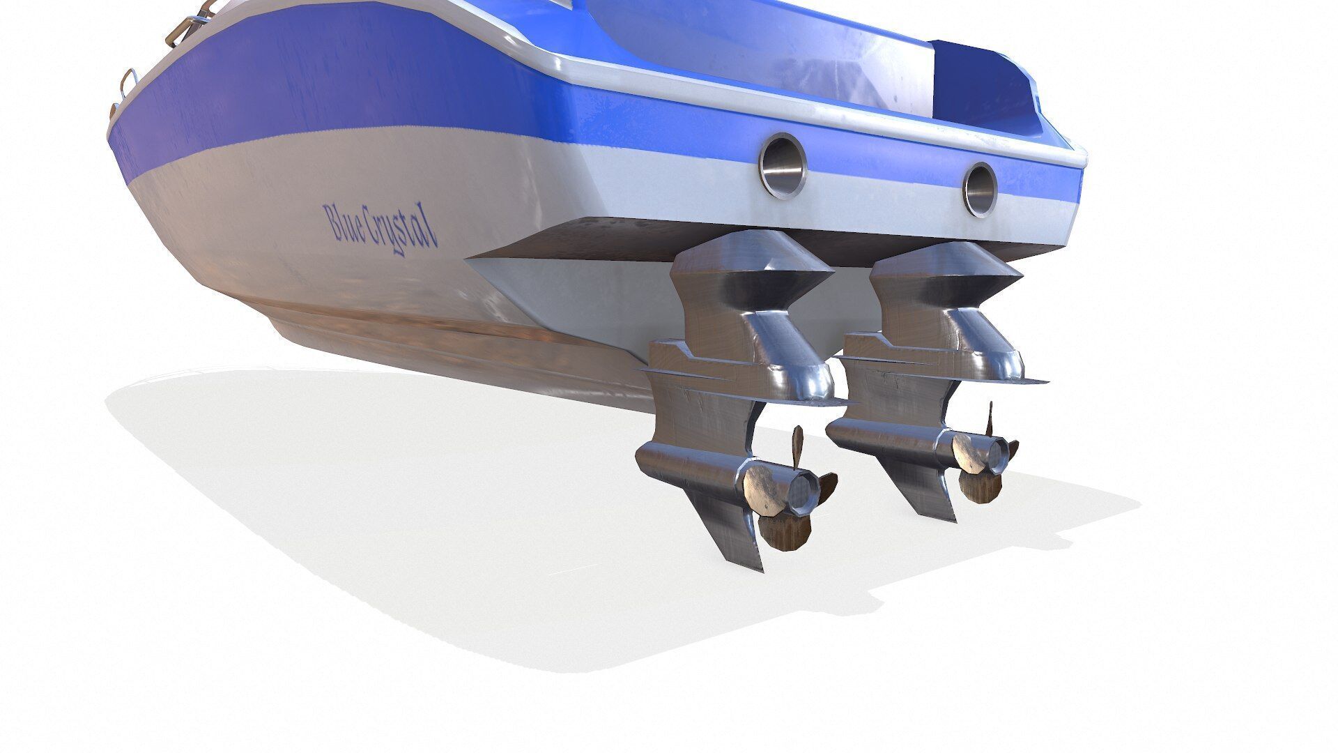 Speedboat 015 Low-poly PBR Low-poly 3D model_19