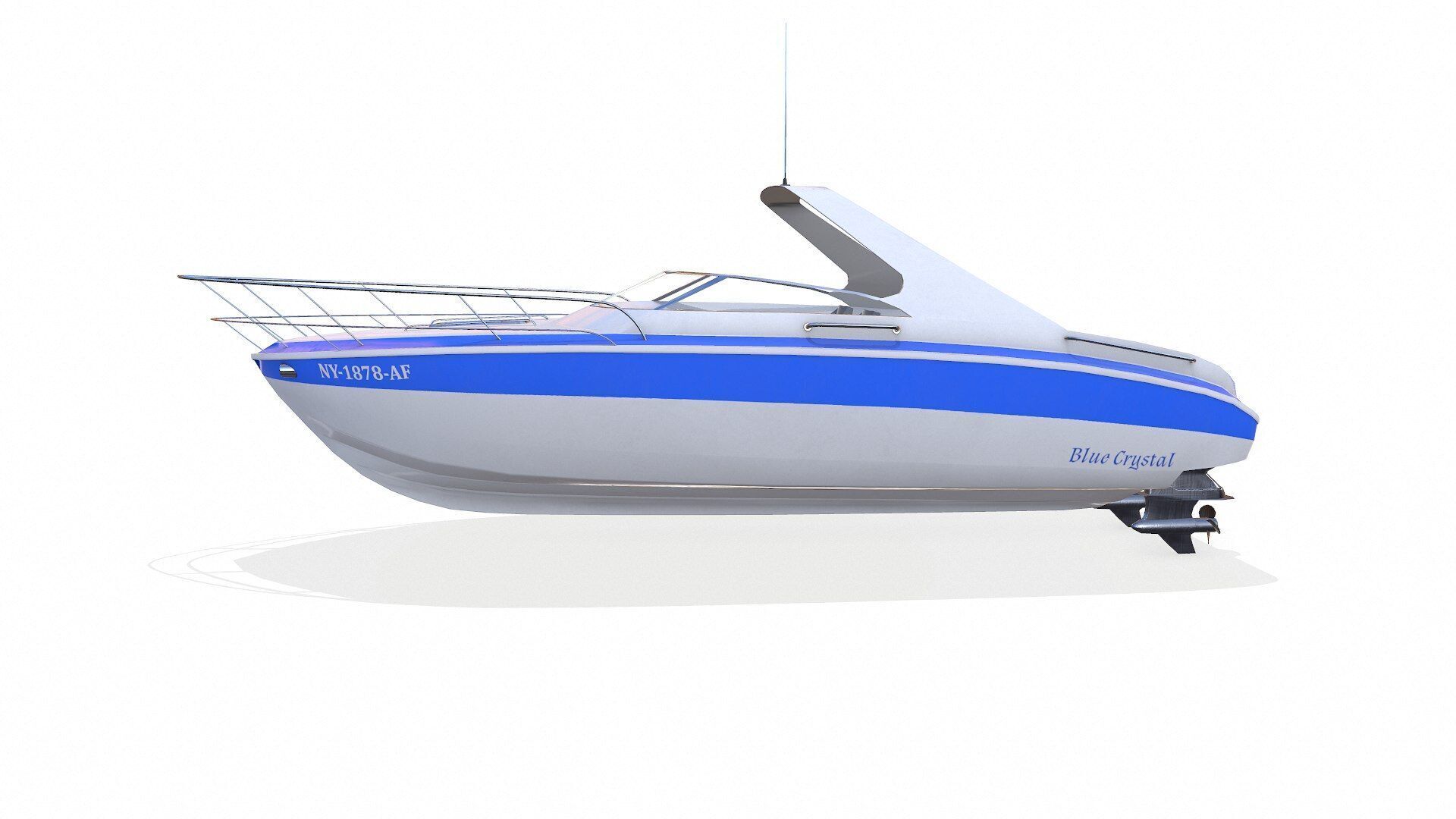 Speedboat 015 Low-poly PBR Low-poly 3D model_2