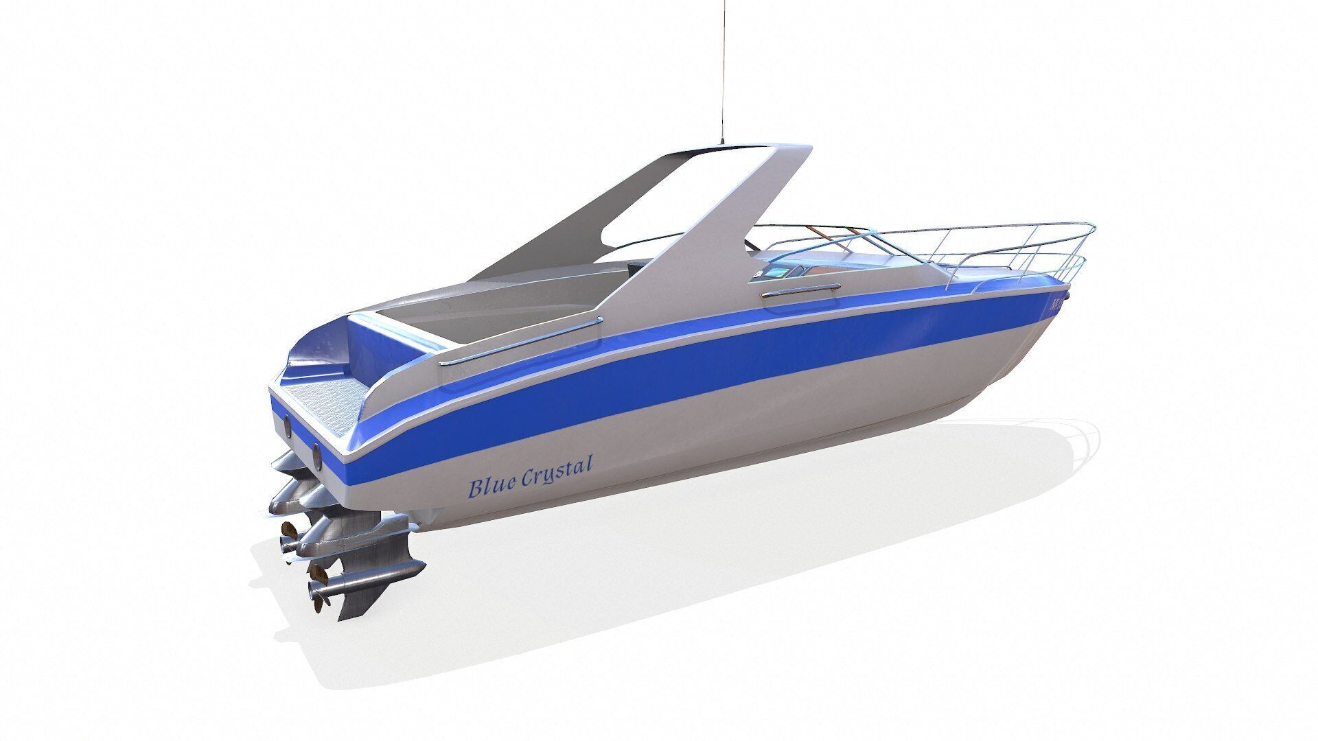 Speedboat 015 Low-poly PBR Low-poly 3D model_8