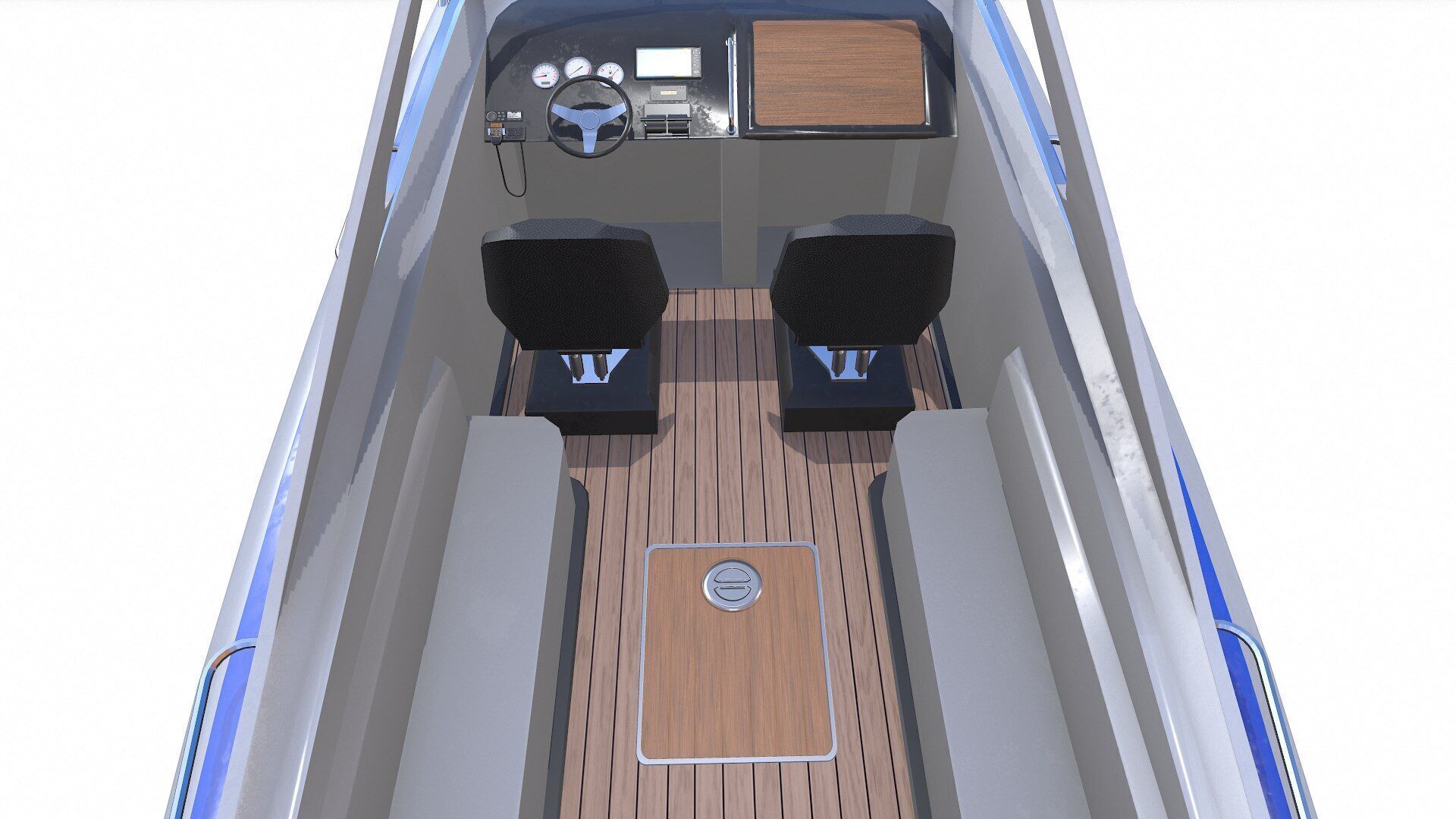 Speedboat 015 Low-poly PBR Low-poly 3D model_13