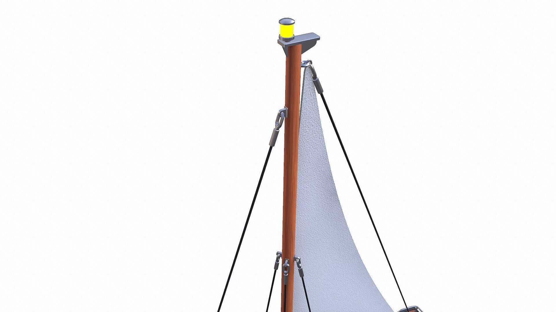 Sailing Yacht 02 Low-poly PBR Low-poly 3D model_19