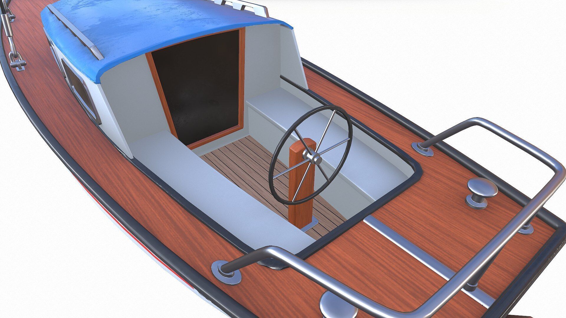 Sailing Yacht 02 Low-poly PBR Low-poly 3D model_14