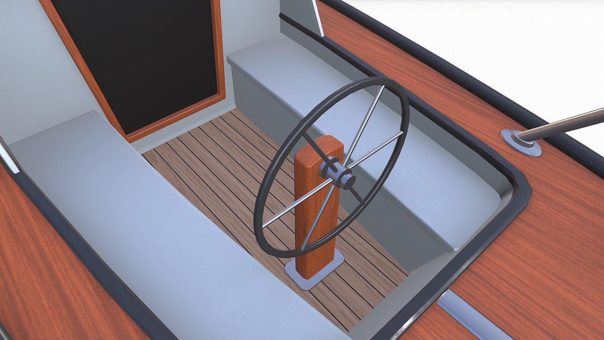 Sailing Yacht 02 Low-poly PBR Low-poly 3D model_16