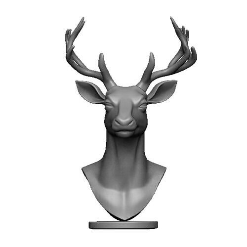 deer head bust 3D print model