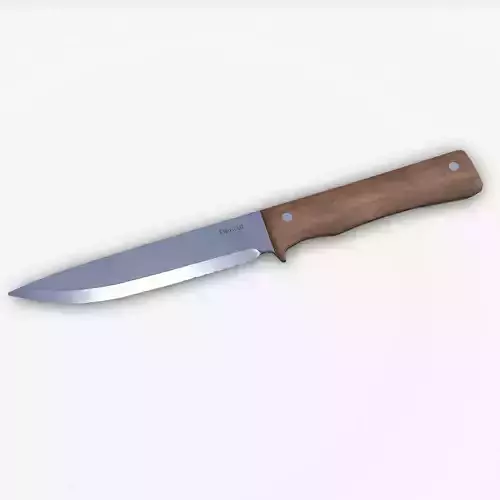 Old Vintage Carving Knife Low-poly PBR