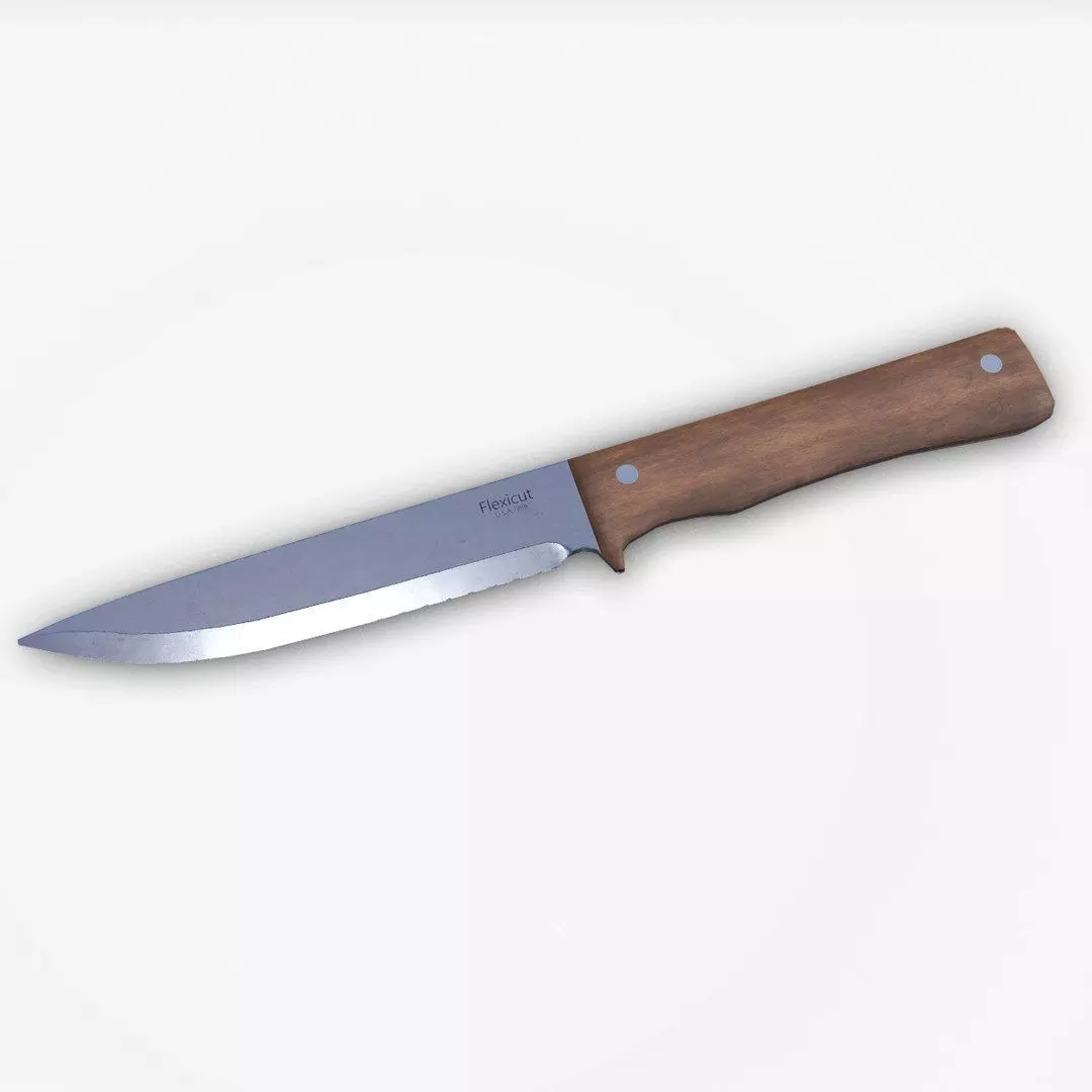 Old Vintage Carving Knife Low-poly PBR Free low-poly 3D model