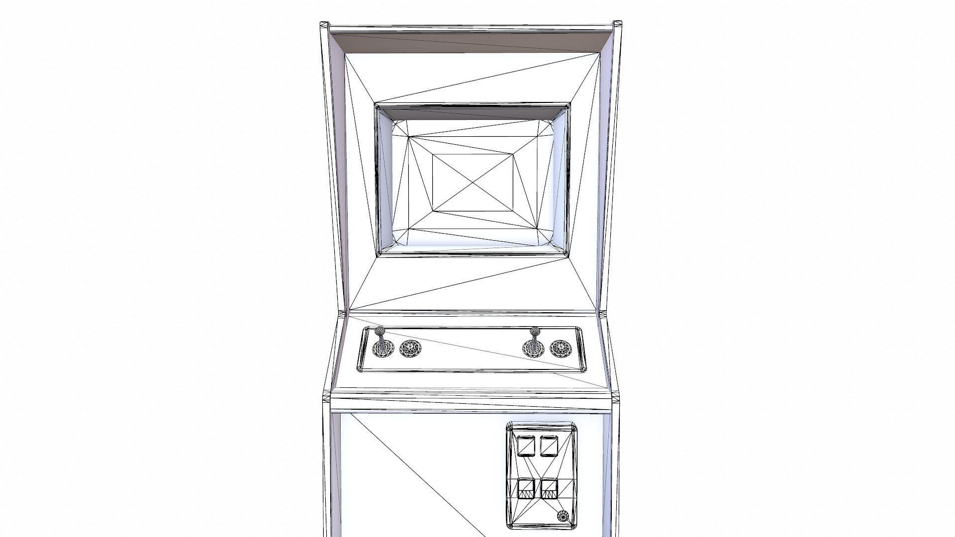 Old Vintage Arcade Machine Low-poly PBR Low-poly 3D model_18