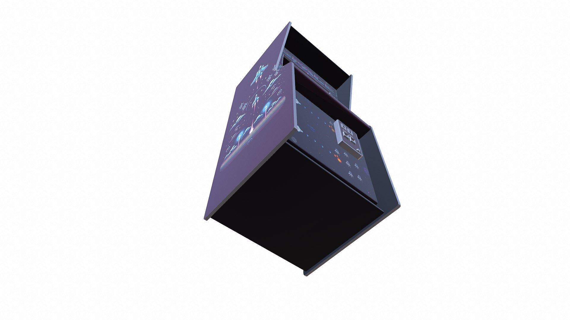 Old Vintage Arcade Machine Low-poly PBR Low-poly 3D model_15