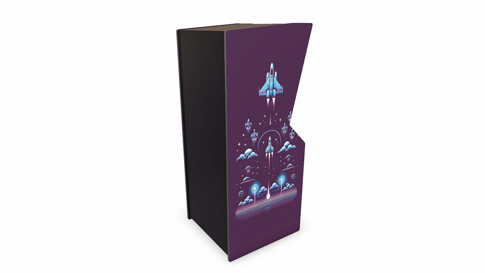 Old Vintage Arcade Machine Low-poly PBR Low-poly 3D model_7