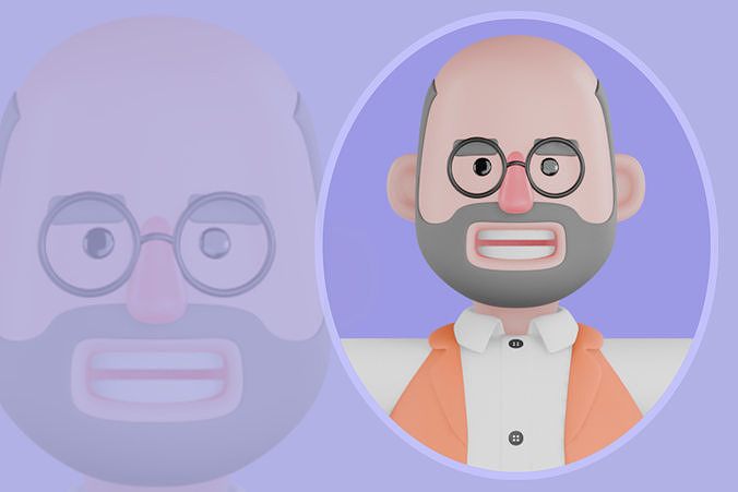Stylized 3D Male Seismologist Character - Earthquake Scientist 3D model