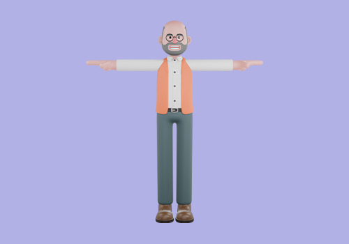 Stylized 3D Male Seismologist Character - Earthquake Scientist 3D model_2