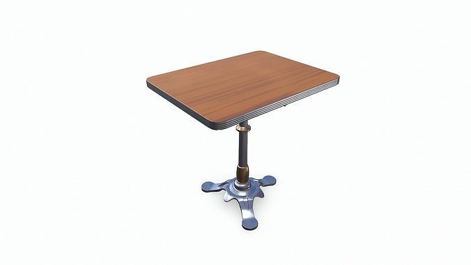 Old Retro Vintage Cafe Table Low-poly PBR Low-poly 3D model