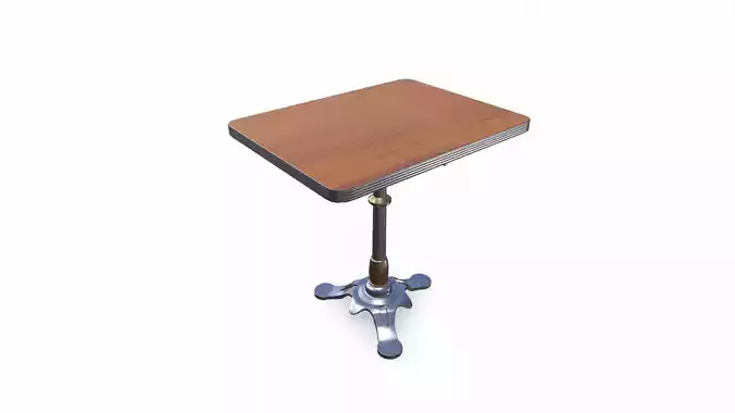 Old Retro Vintage Cafe Table Low-poly PBR