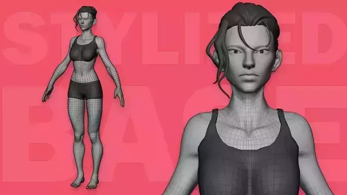 Stylized Woman 3D model