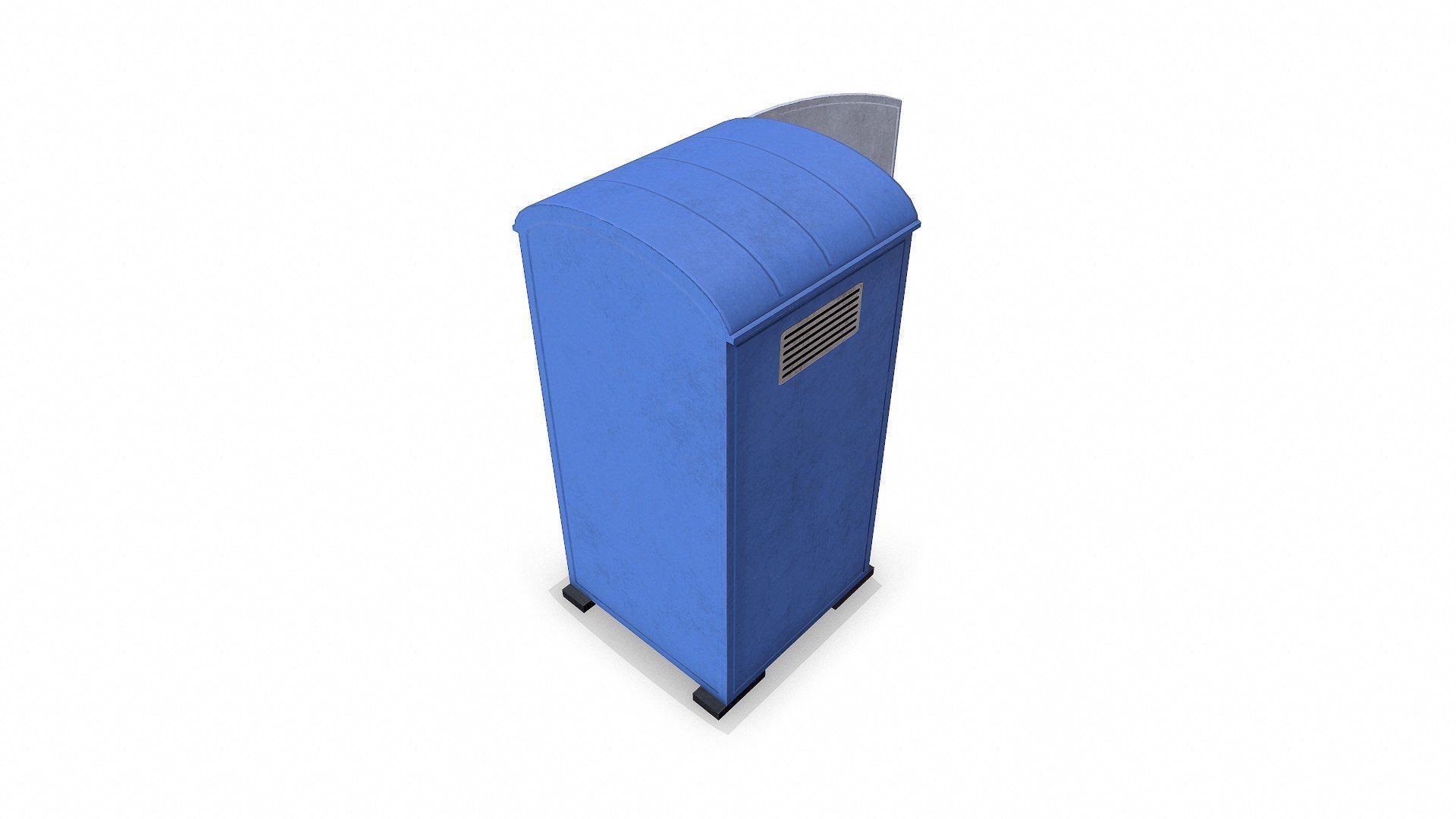 Old Portable Toilet Low-poly PBR Low-poly 3D model_8