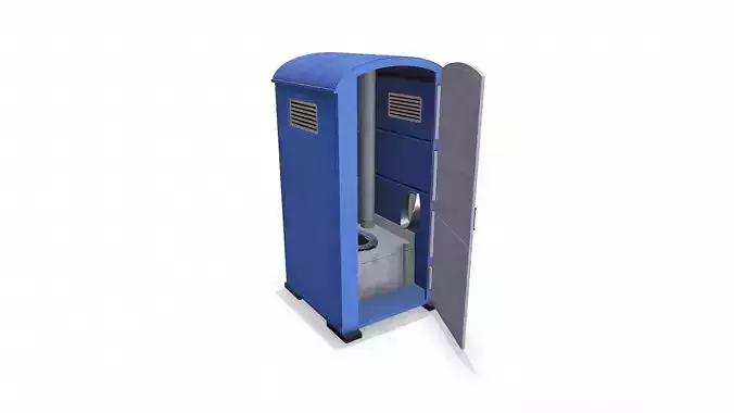 Old Portable Toilet Low-poly PBR