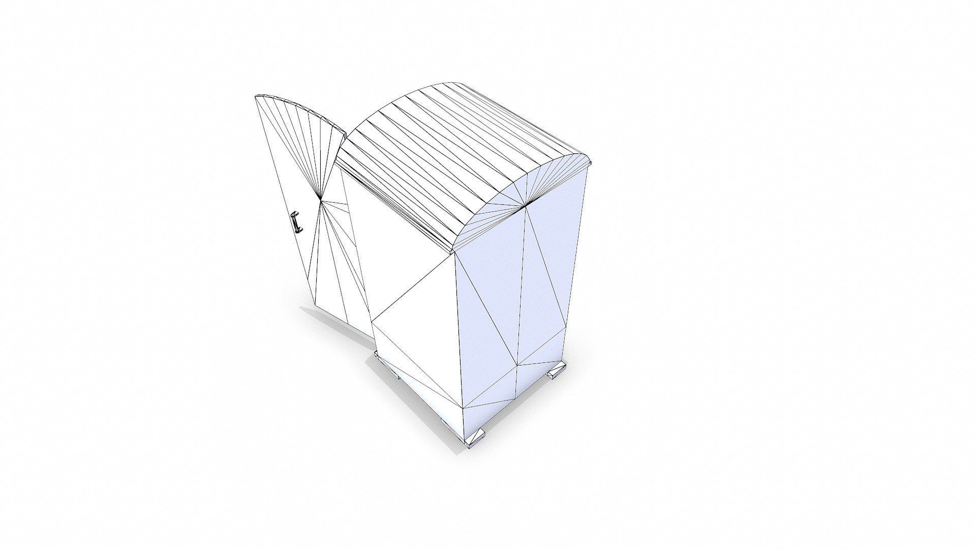 Old Portable Toilet Low-poly PBR Low-poly 3D model_16