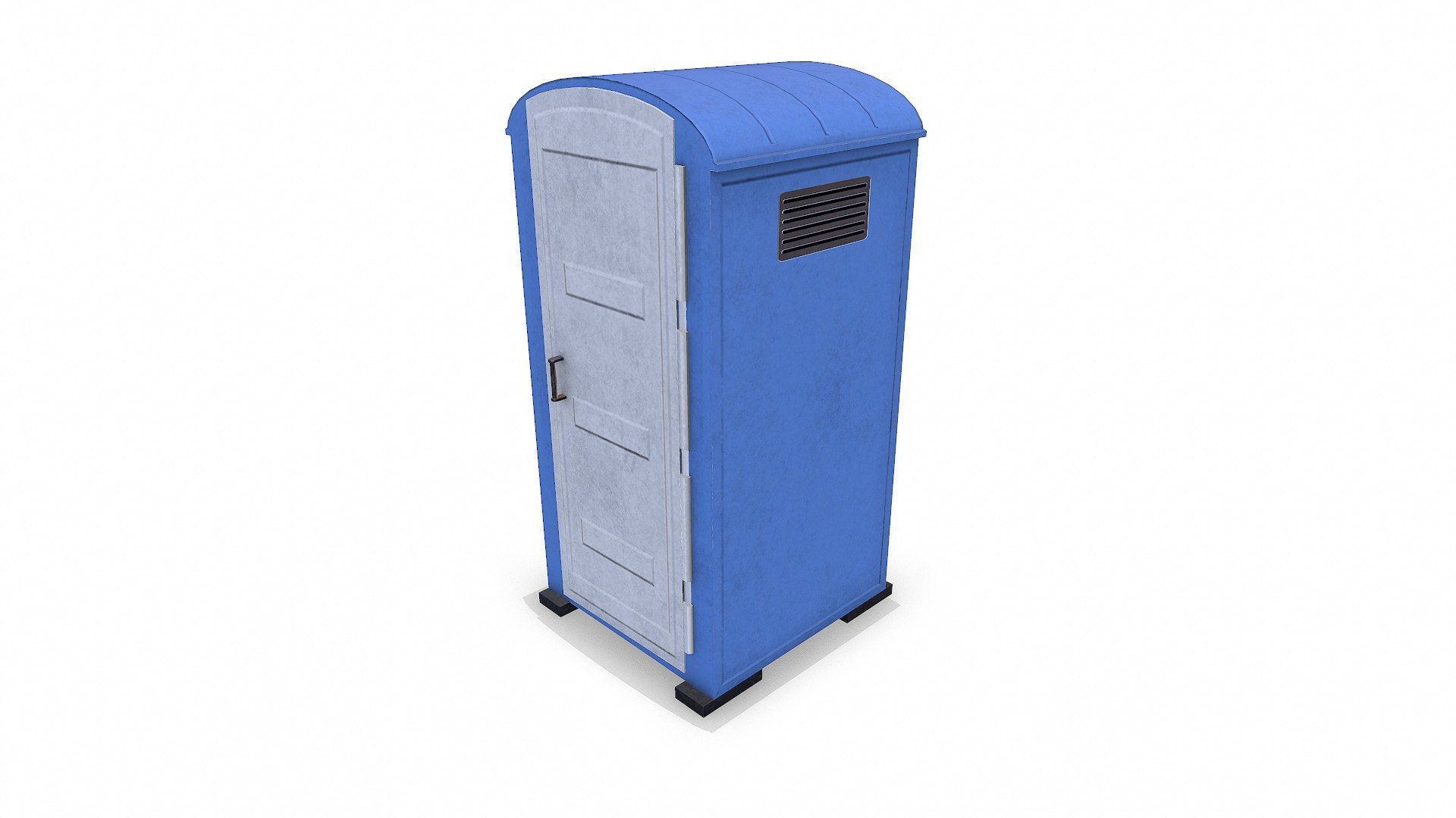 Old Portable Toilet Low-poly PBR Low-poly 3D model_4