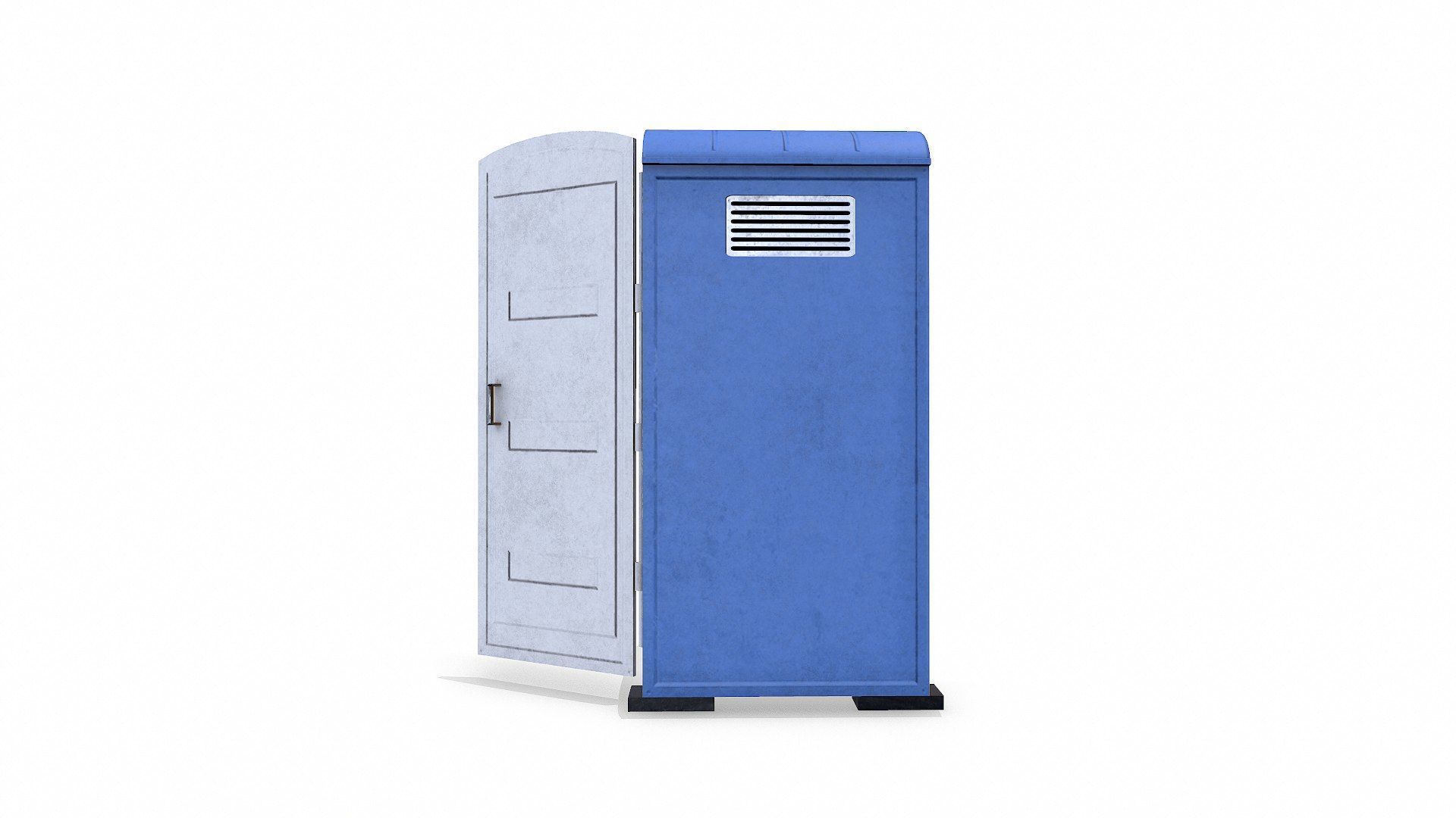 Old Portable Toilet Low-poly PBR Low-poly 3D model_6