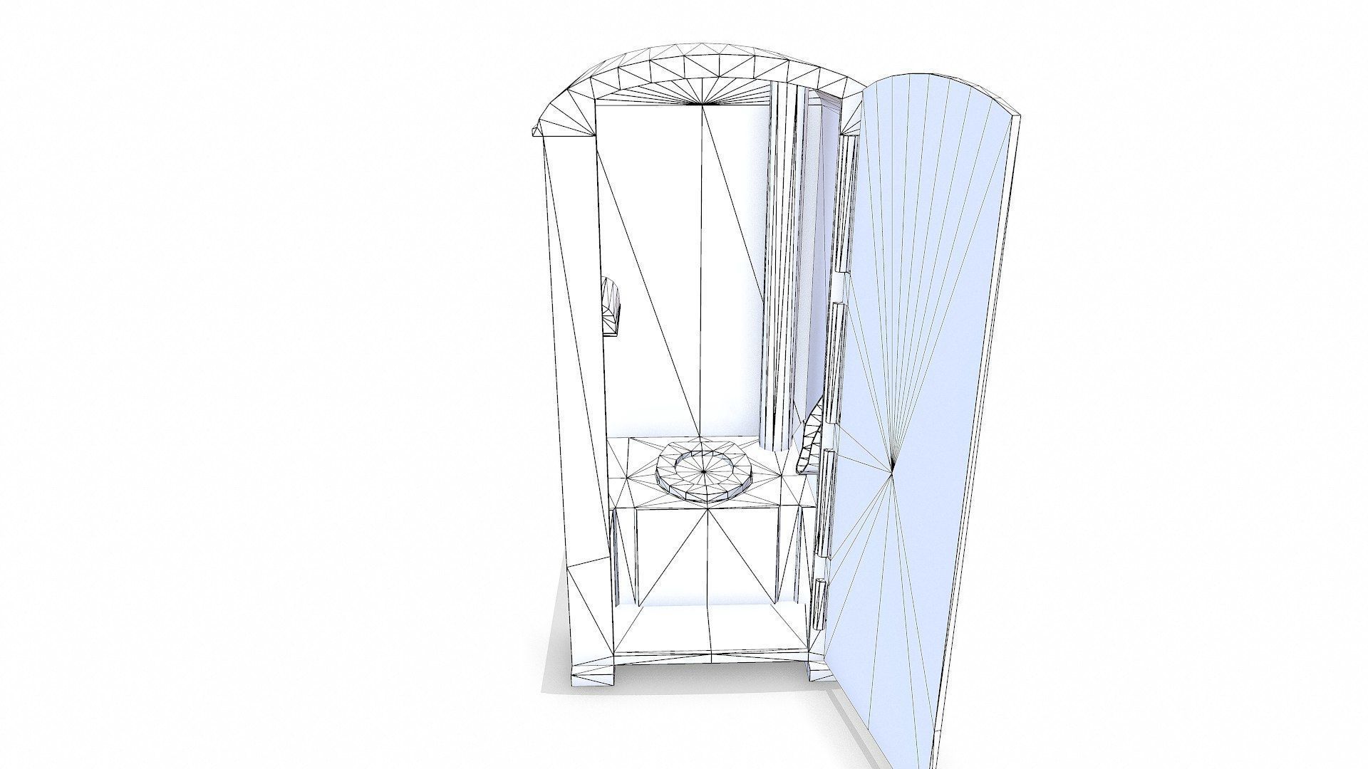 Old Portable Toilet Low-poly PBR Low-poly 3D model_17