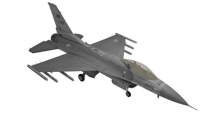 F-16 jet 3D model