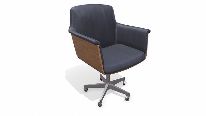 Old Office Chair 3 Low-poly PBR Low-poly 3D model