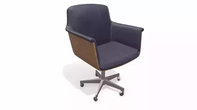 Old Office Chair 3 Low-poly PBR Low-poly 3D model