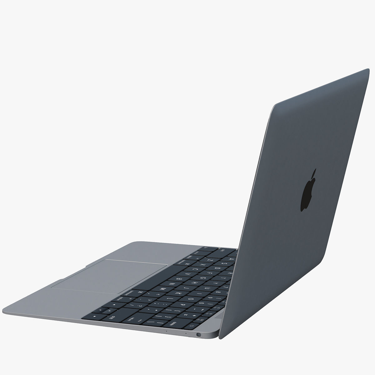 Apple Macbook Gray 3D model_3