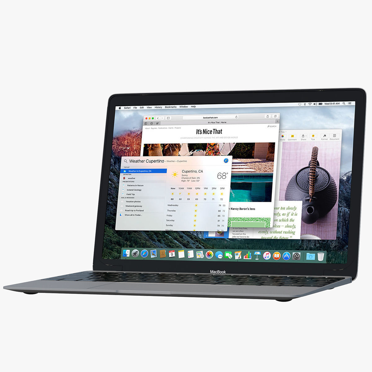 Apple Macbook Gray 3D model_4