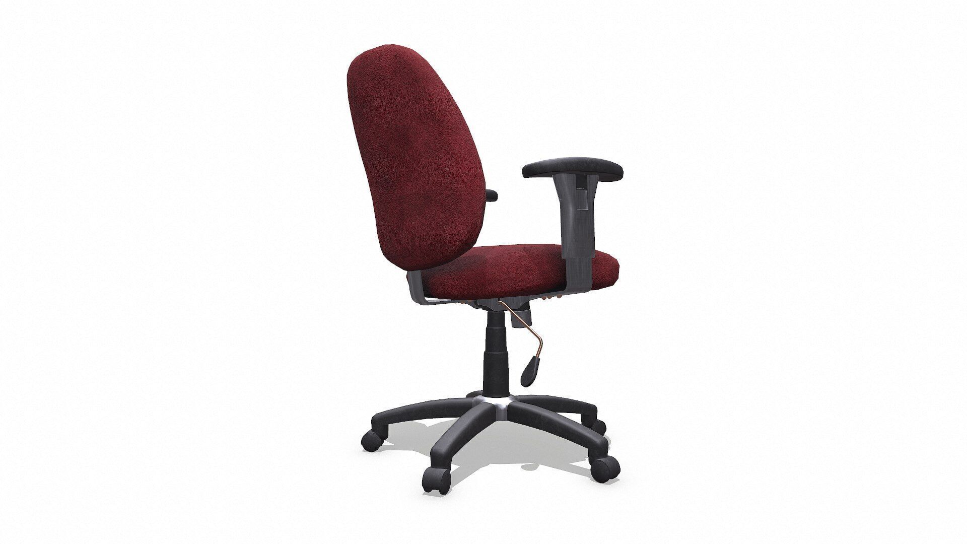 Old Office Chair 2 Low-poly PBR Low-poly 3D model_11
