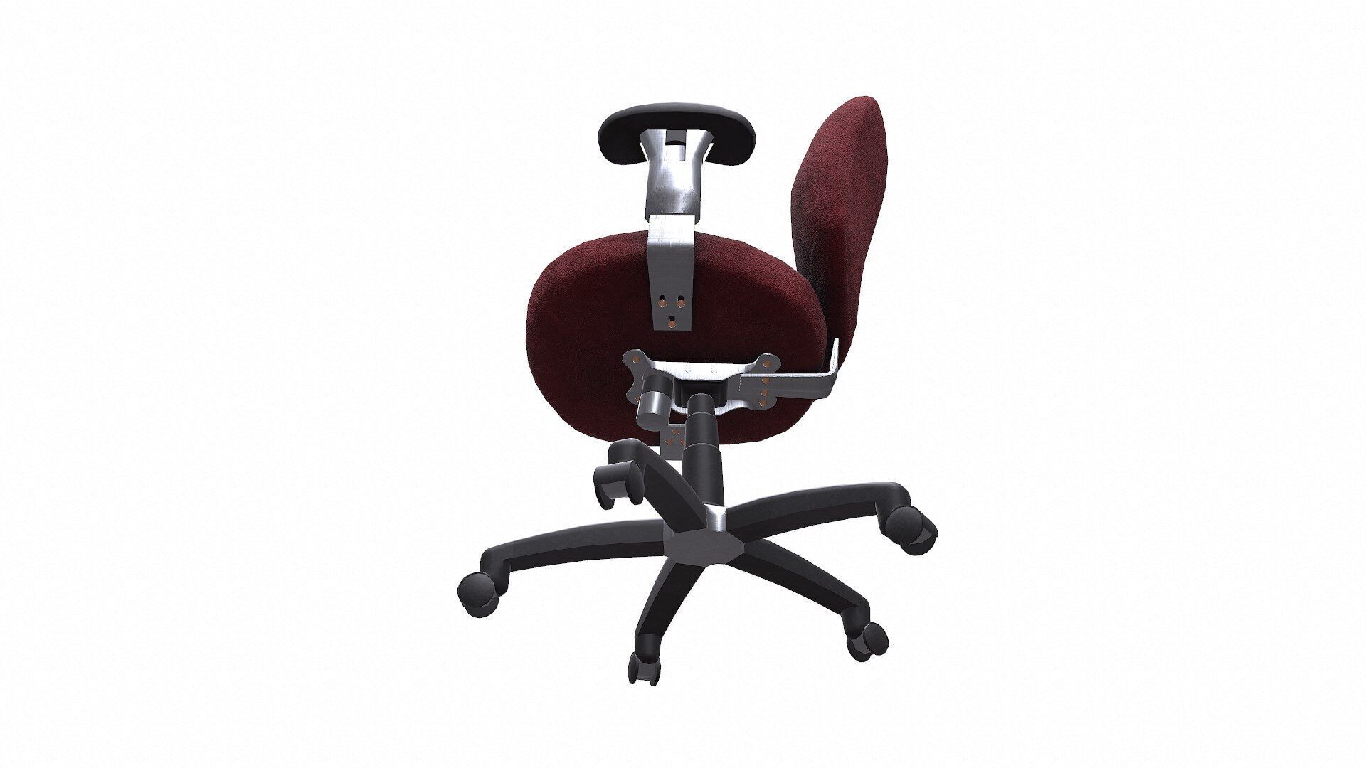 Old Office Chair 2 Low-poly PBR Low-poly 3D model_6